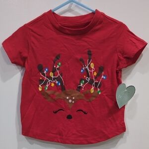 Kids' Red Reindeer T-Shirt